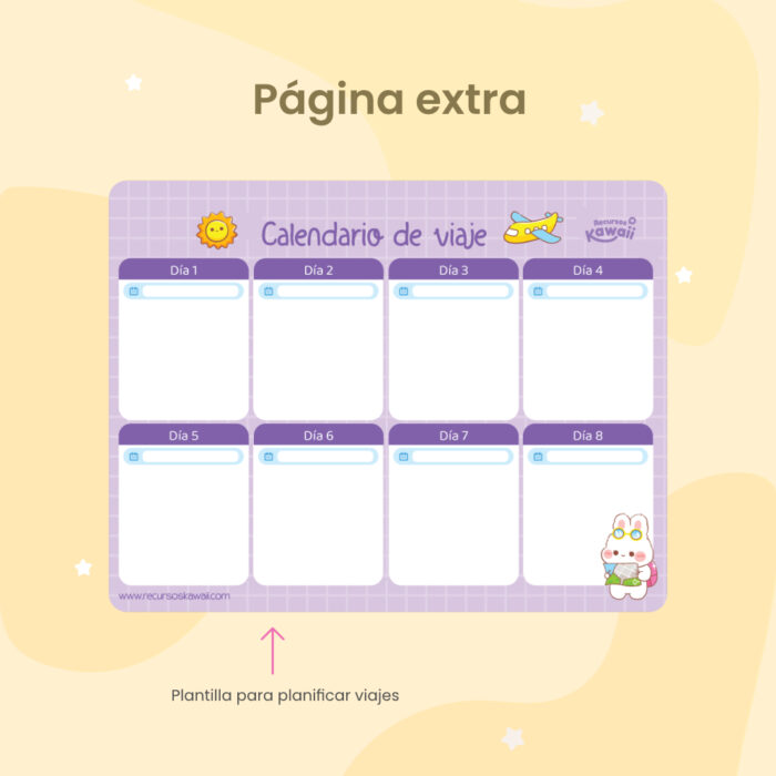 Hermoso calendario Kawaii 2026